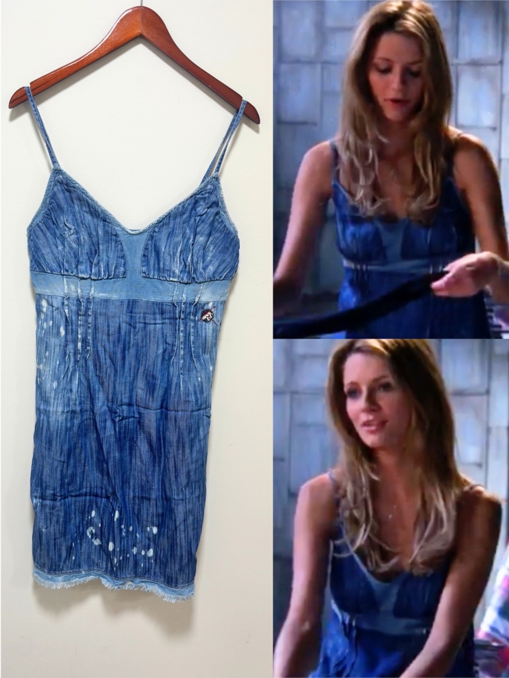 Y2K 2000s ASO Marissa Cooper The O.C. Mini Tunic Dress Blue Large